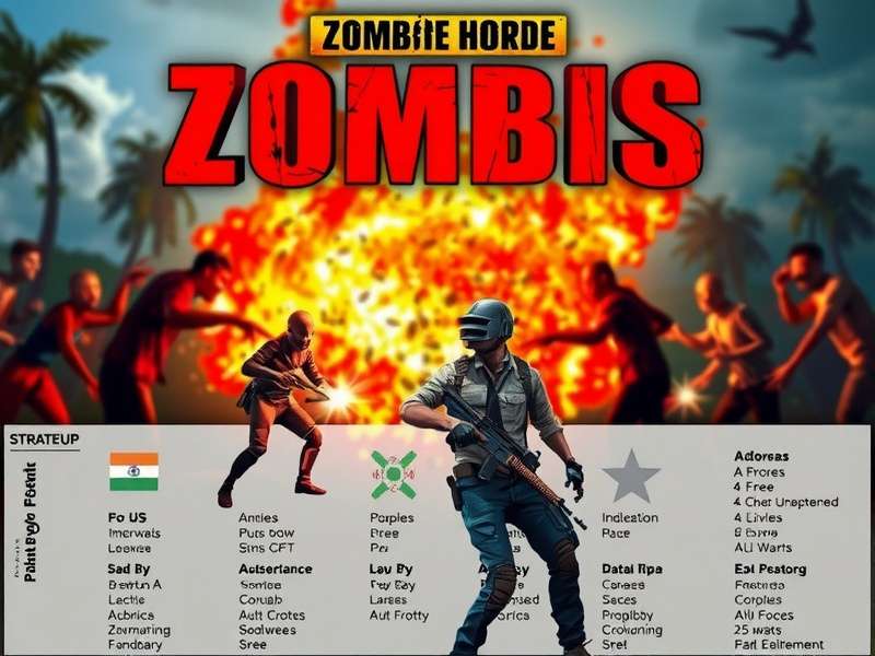 PUBG Zombie Horde strategy map showing optimal positions